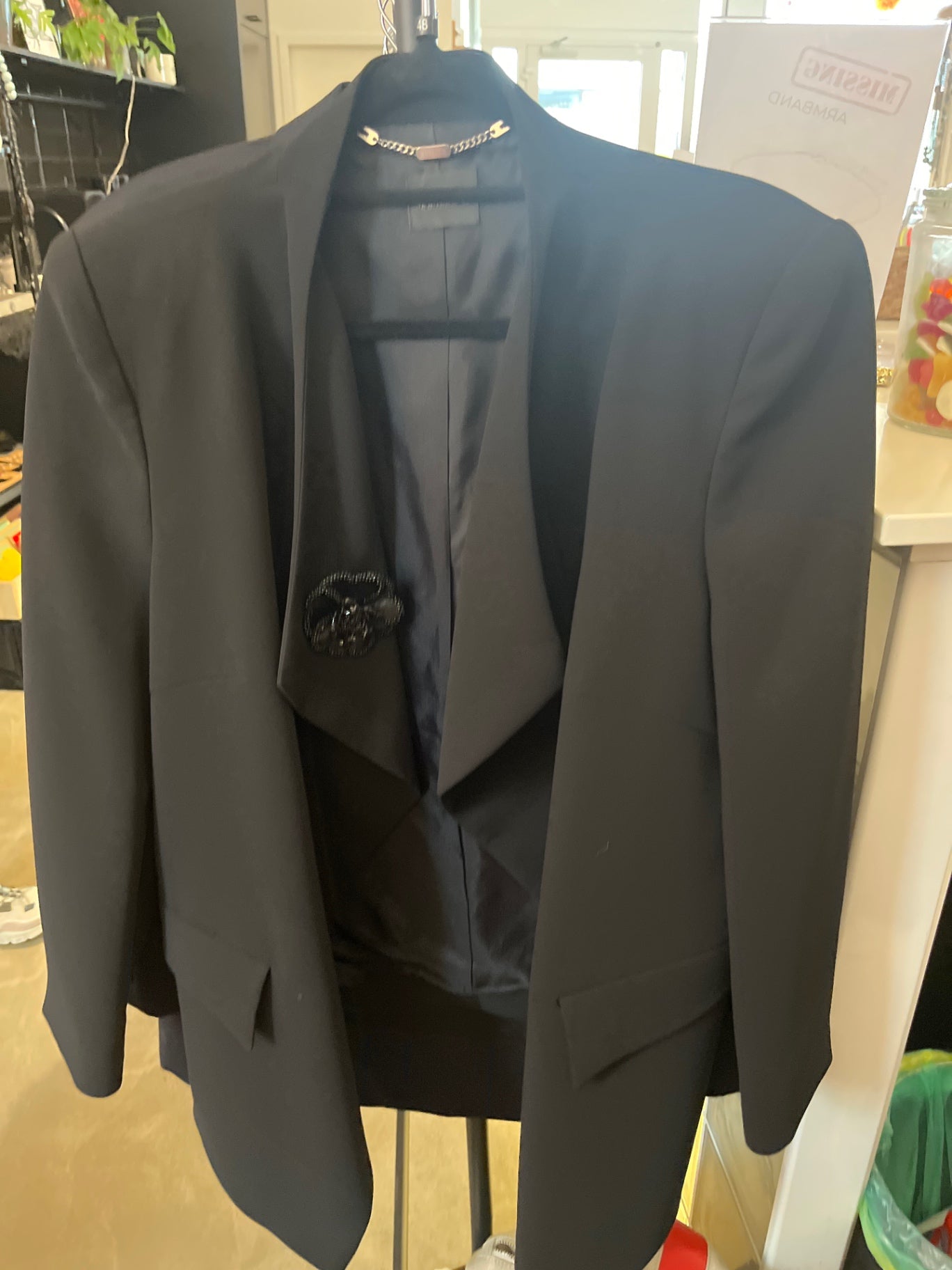 Madeleine Blazer Schw Glitzerblume XL