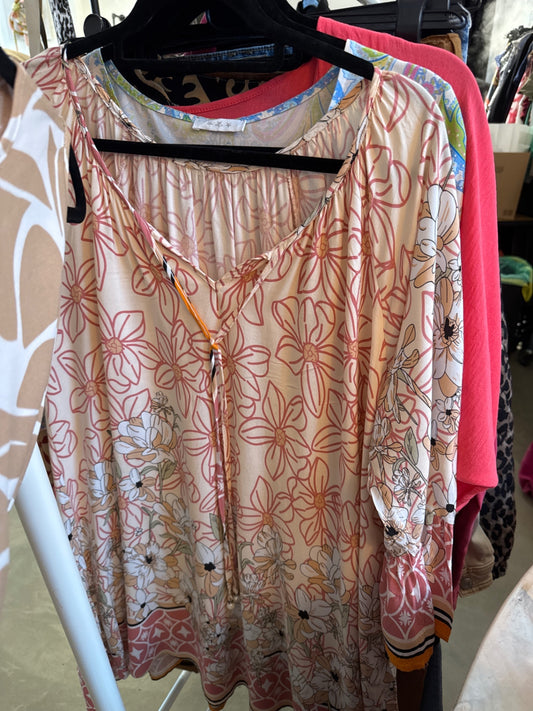 Bluse Rosa Bunt Gr.: L