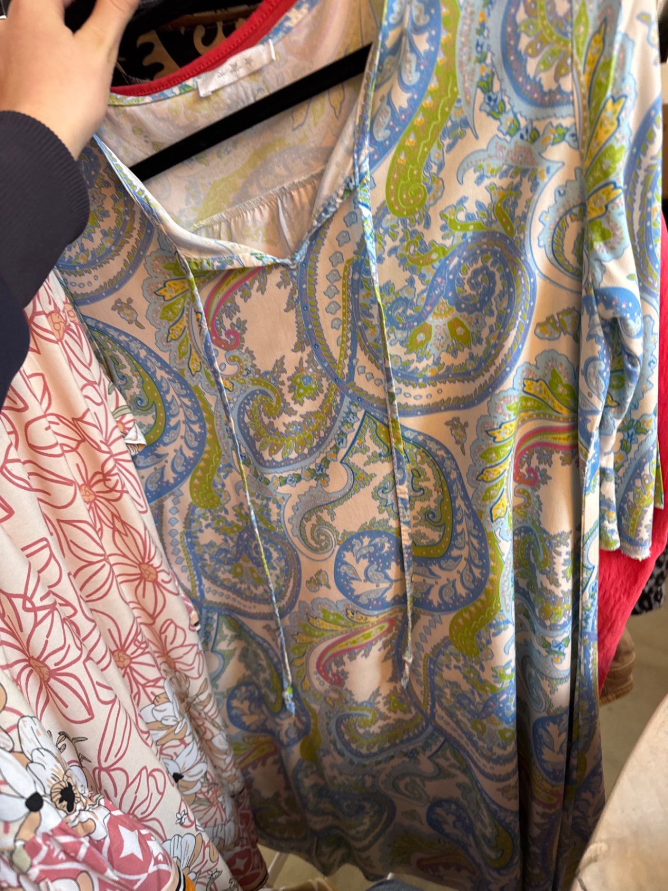 Bluse Blau Bunt Gr.: M