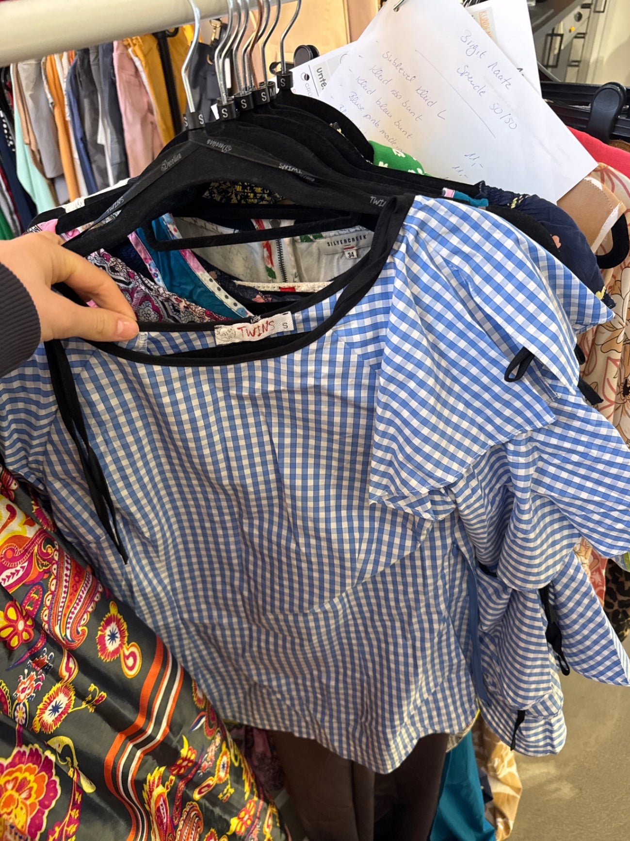Twin's Bluse Blau und Weiß Gr.: S