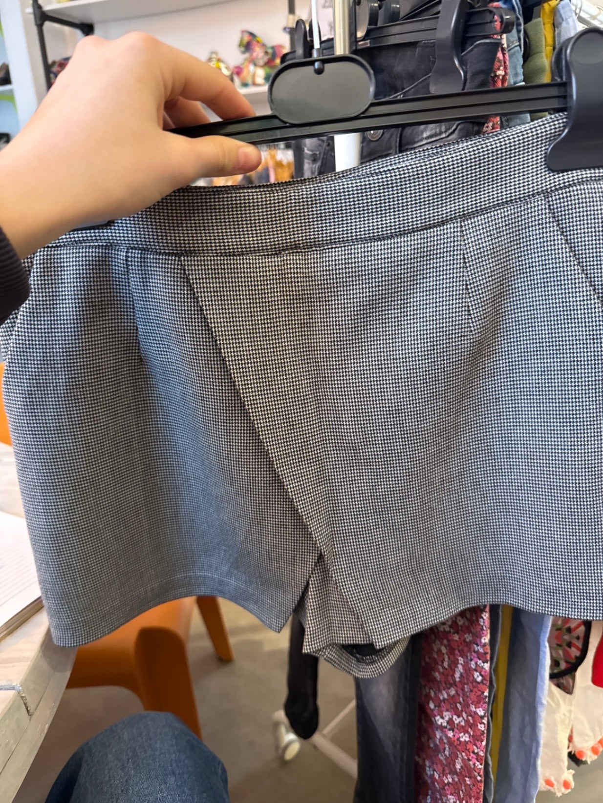 Bershka Shorts Schwarz-Weiß Gr.: S