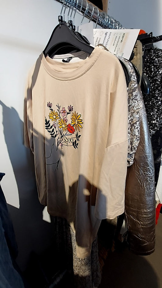 Shein T-Shirt Beige Gr.: M