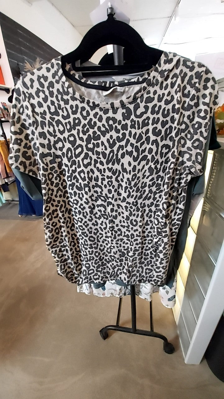 Yessica Umstandsshirt Leo-Muster Gr.: M