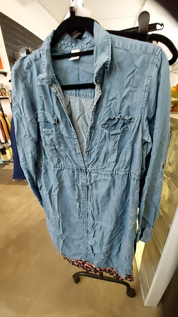 H&M Mama Kleid Hellblau Gr.: M
