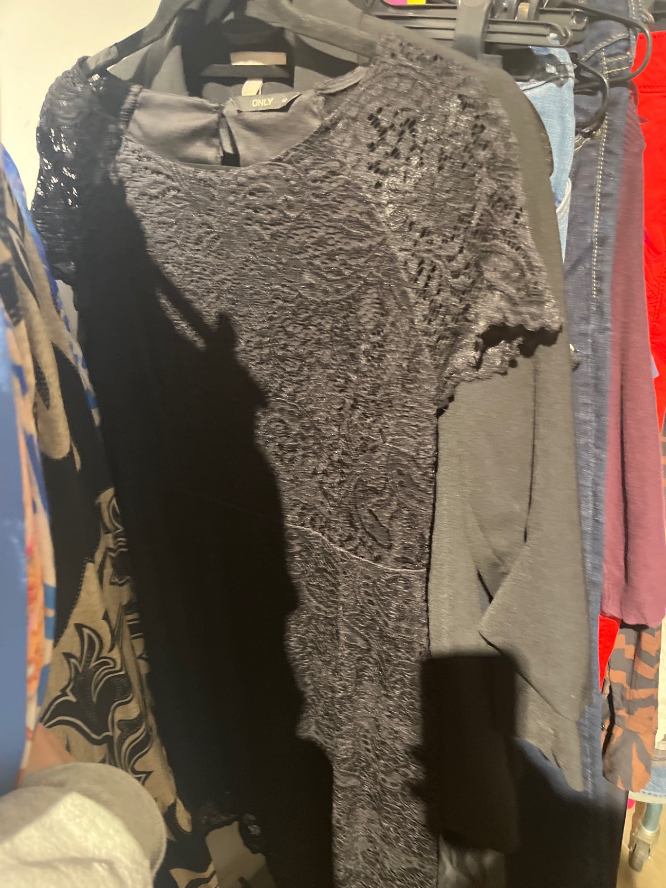 ONLY Kleid Spitze Schwarz Gr.: M