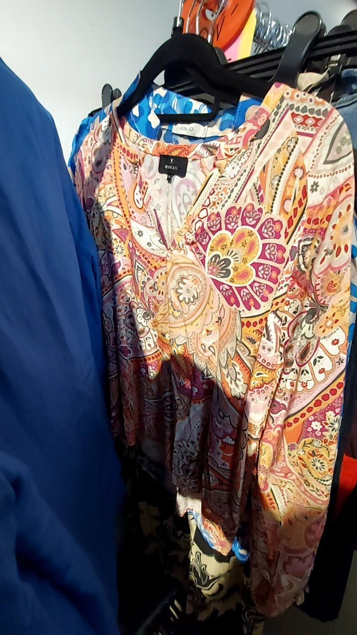 Monari Bluse Apricot/Rosa Gr.: M