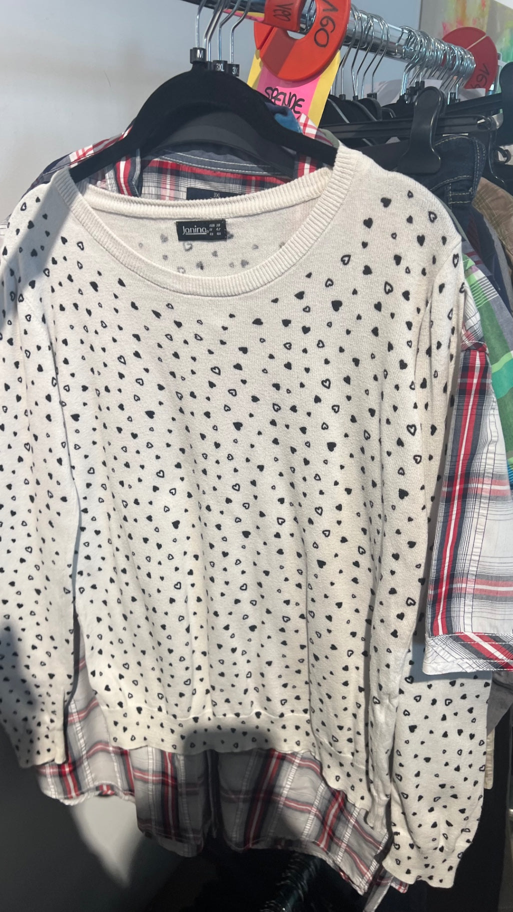 Janina Pullover Herzmuster Gr.: M