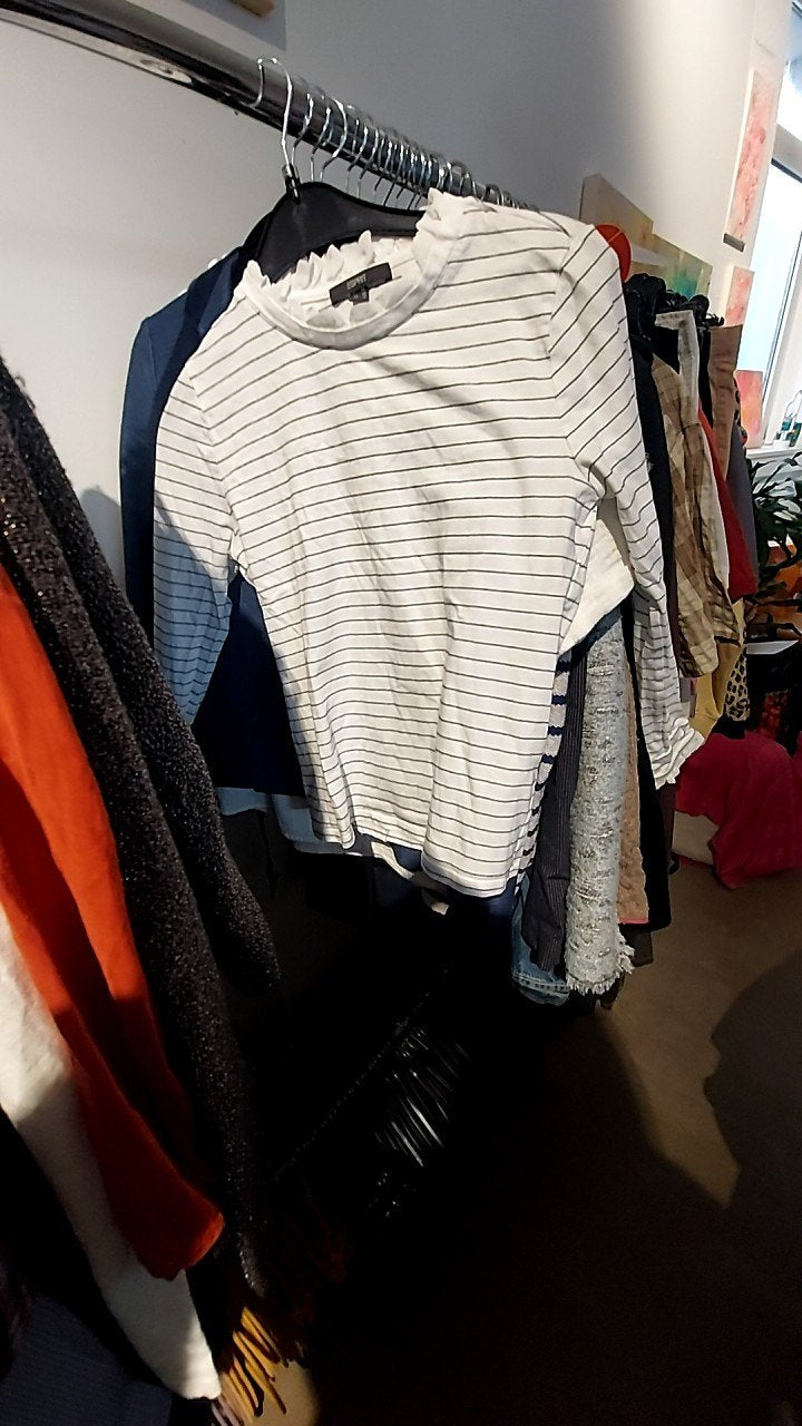 Esprit Shirt Weiß/Schwarze Streifen Gr.: XS