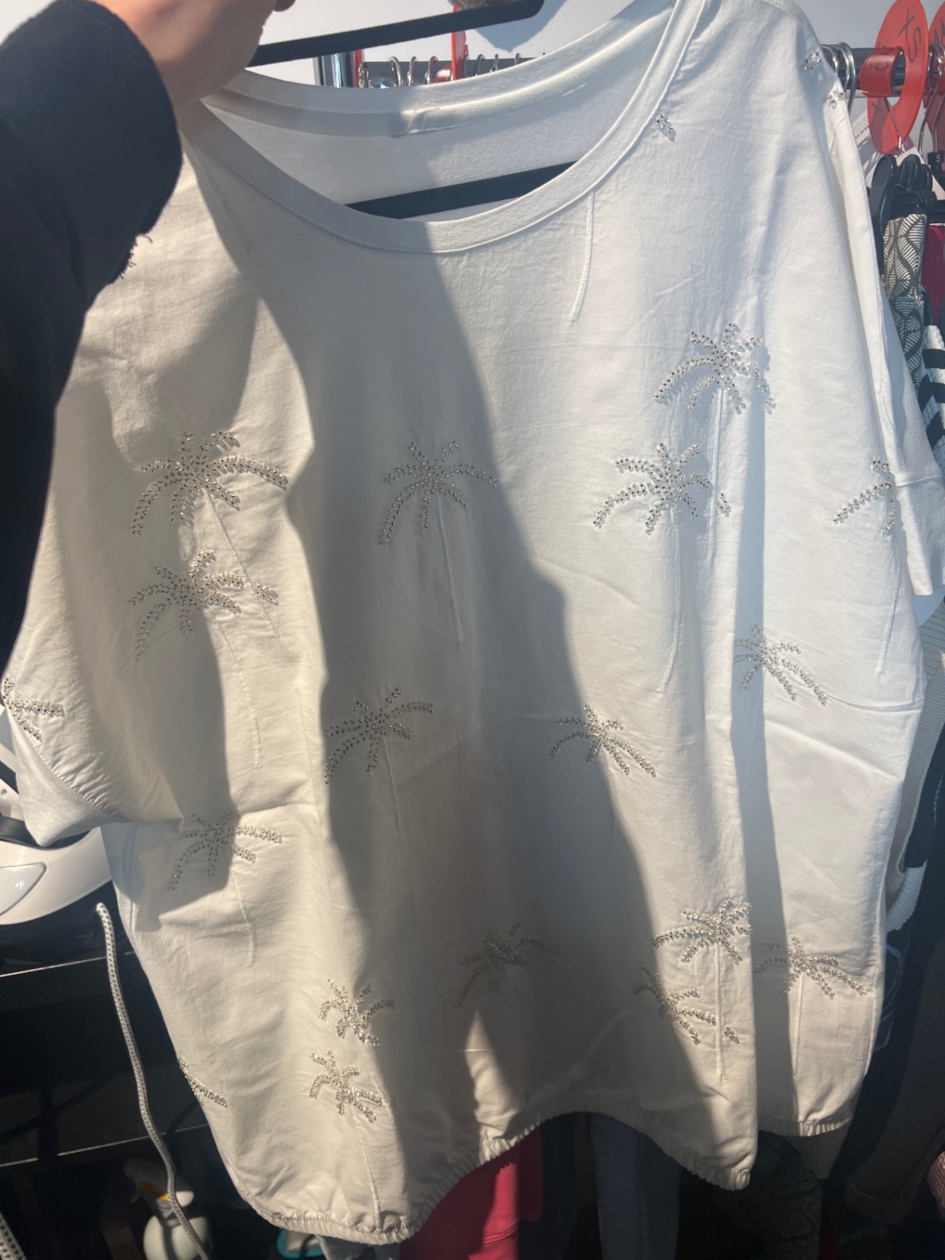 Rabe T-Shirt Weiß Palmen Gr.: 48