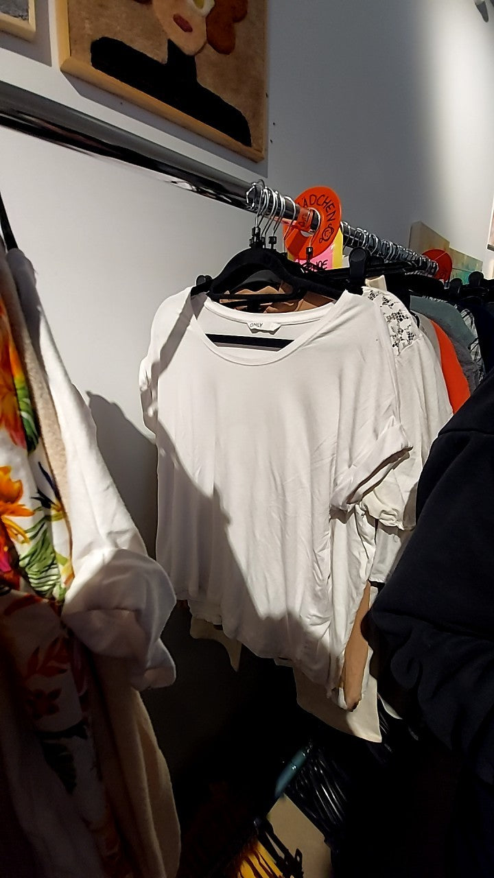 ONLY T-Shirt Weiß Gr.: S