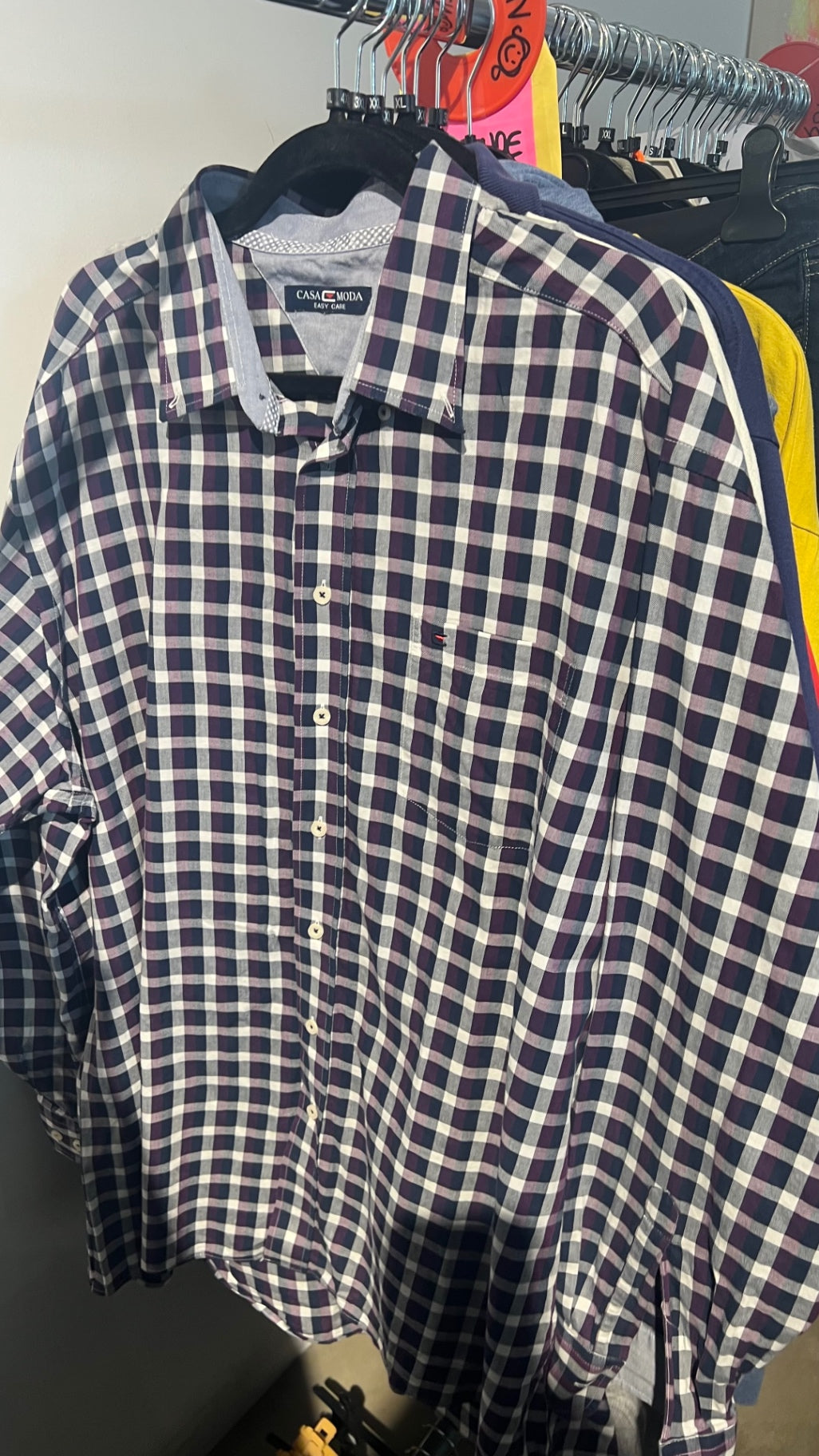 CASA MODA Hemd Lila Blau Gr.: 4XL
