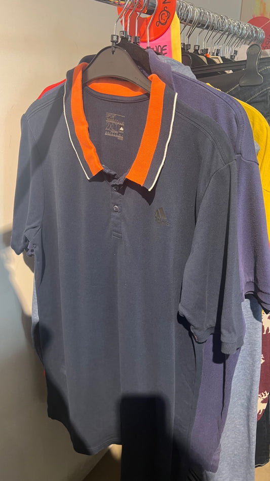 Adidas Poloshirt Dunkelblau Gr.: XXL