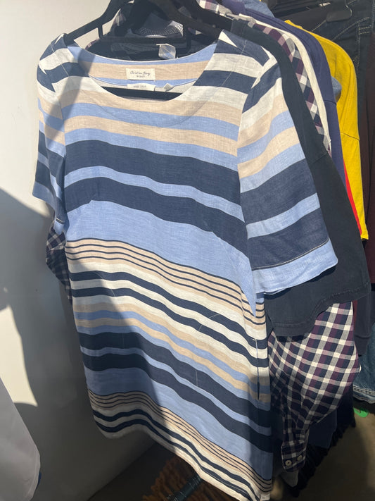 Christian Berg Kleid Blau, Beige Gr.: S