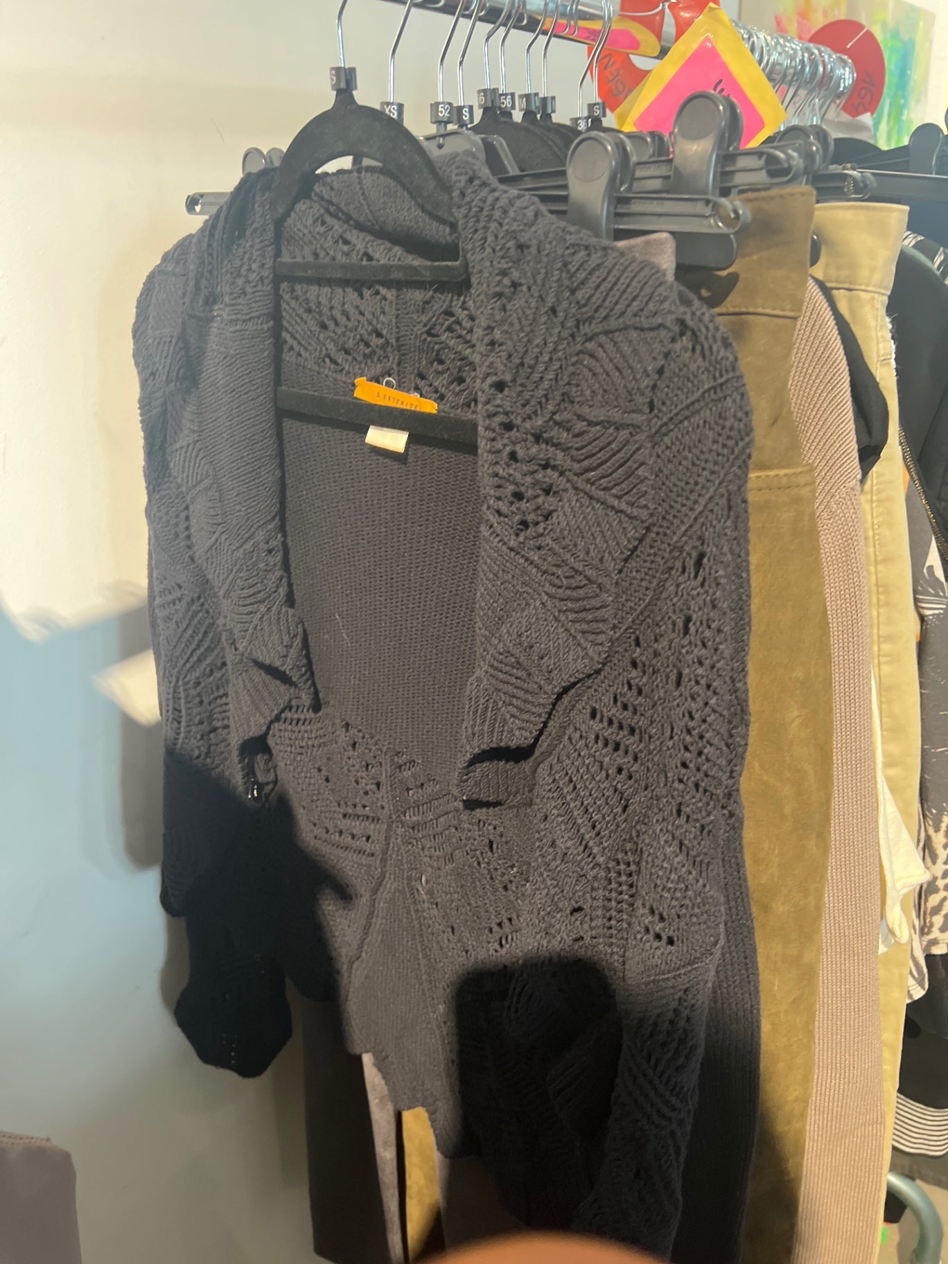D. Exterior Strickjacke Schwarz Gr.: S