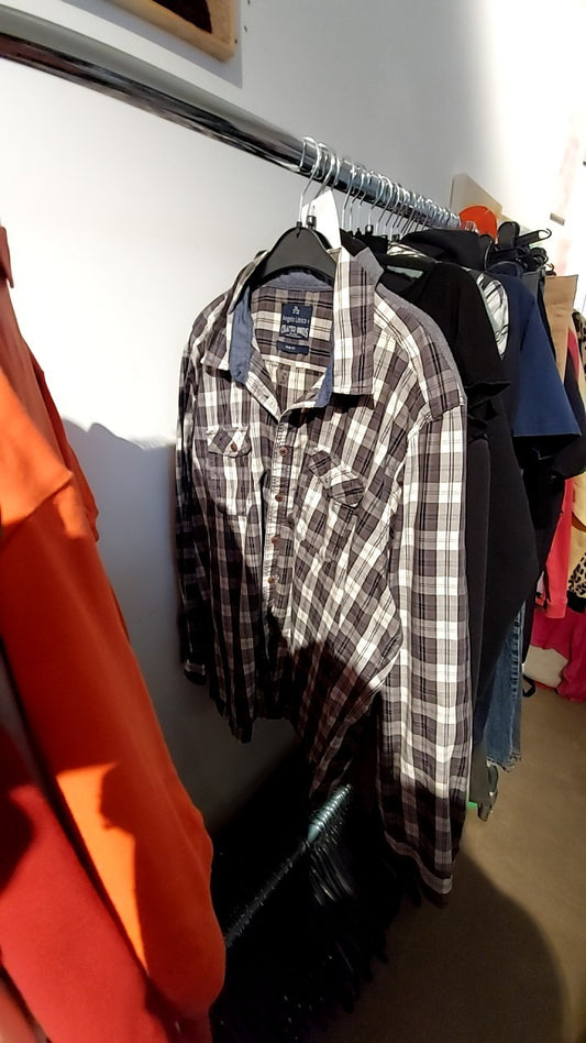 Angelo Litrico Hemd Schwarz/Weiß Gr.: XXXL
