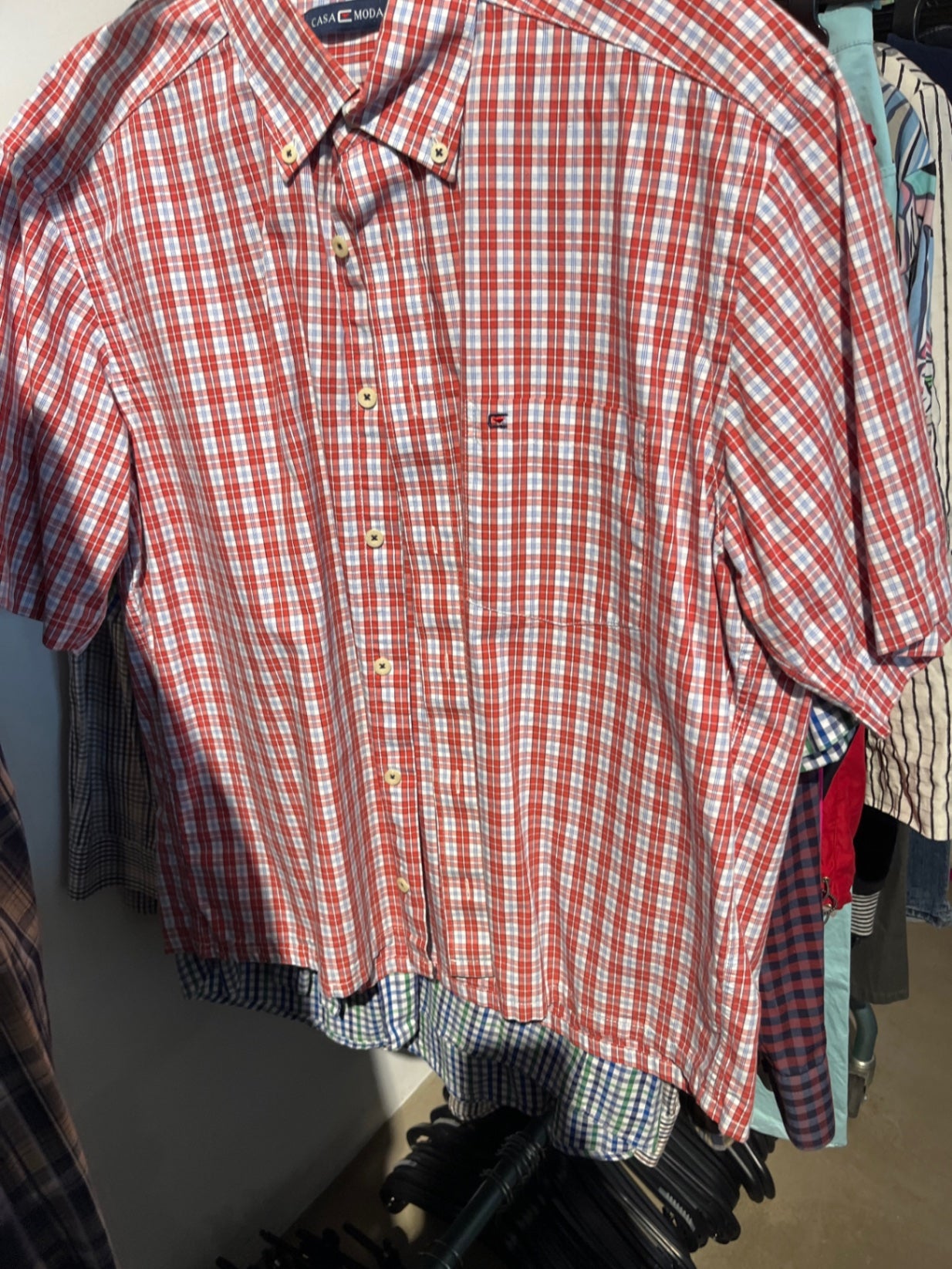 CASA MODA Hemd Rot kariert Gr.: L