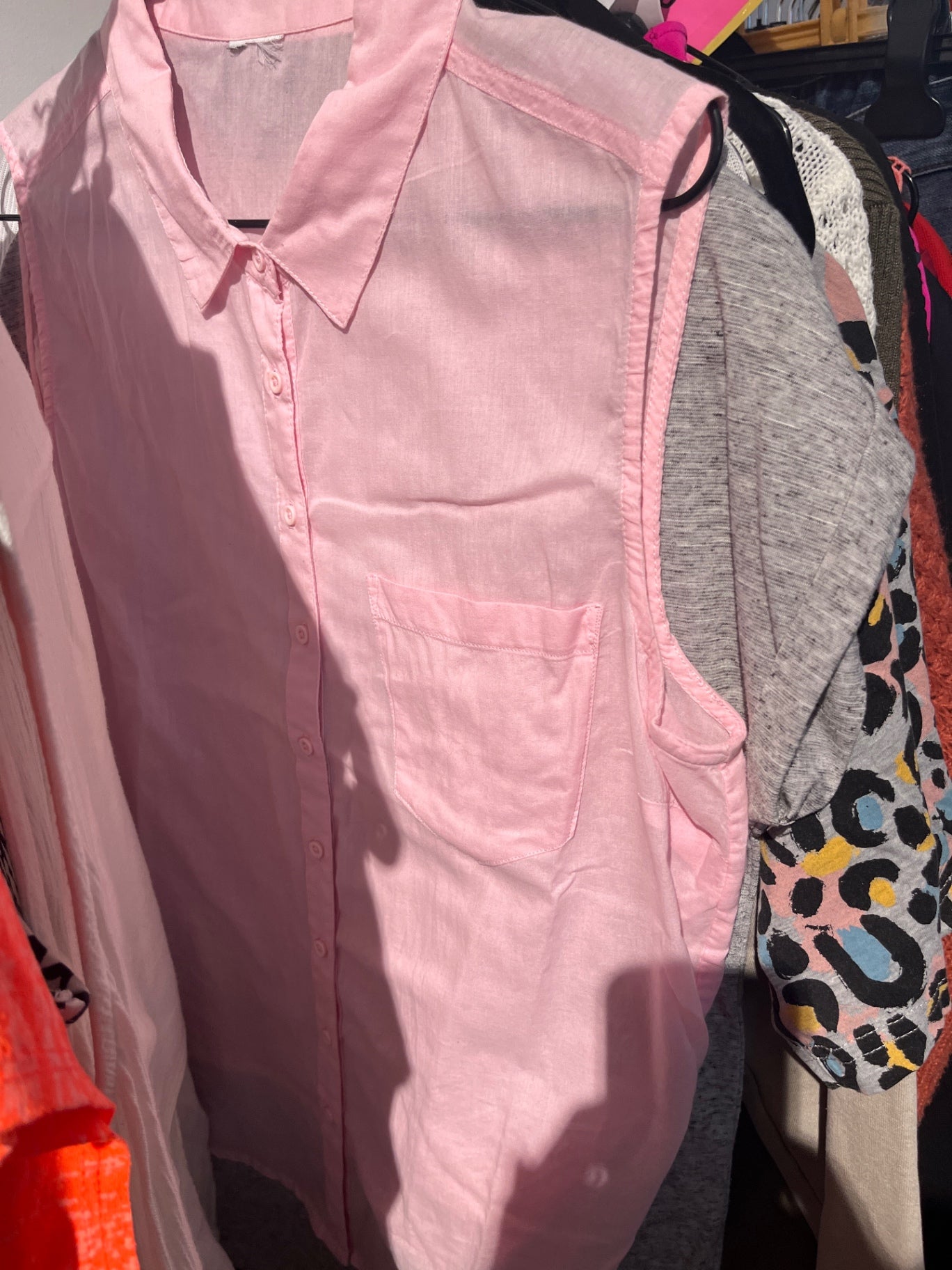 Ärmelloses Hemd Rosa Gr.: S