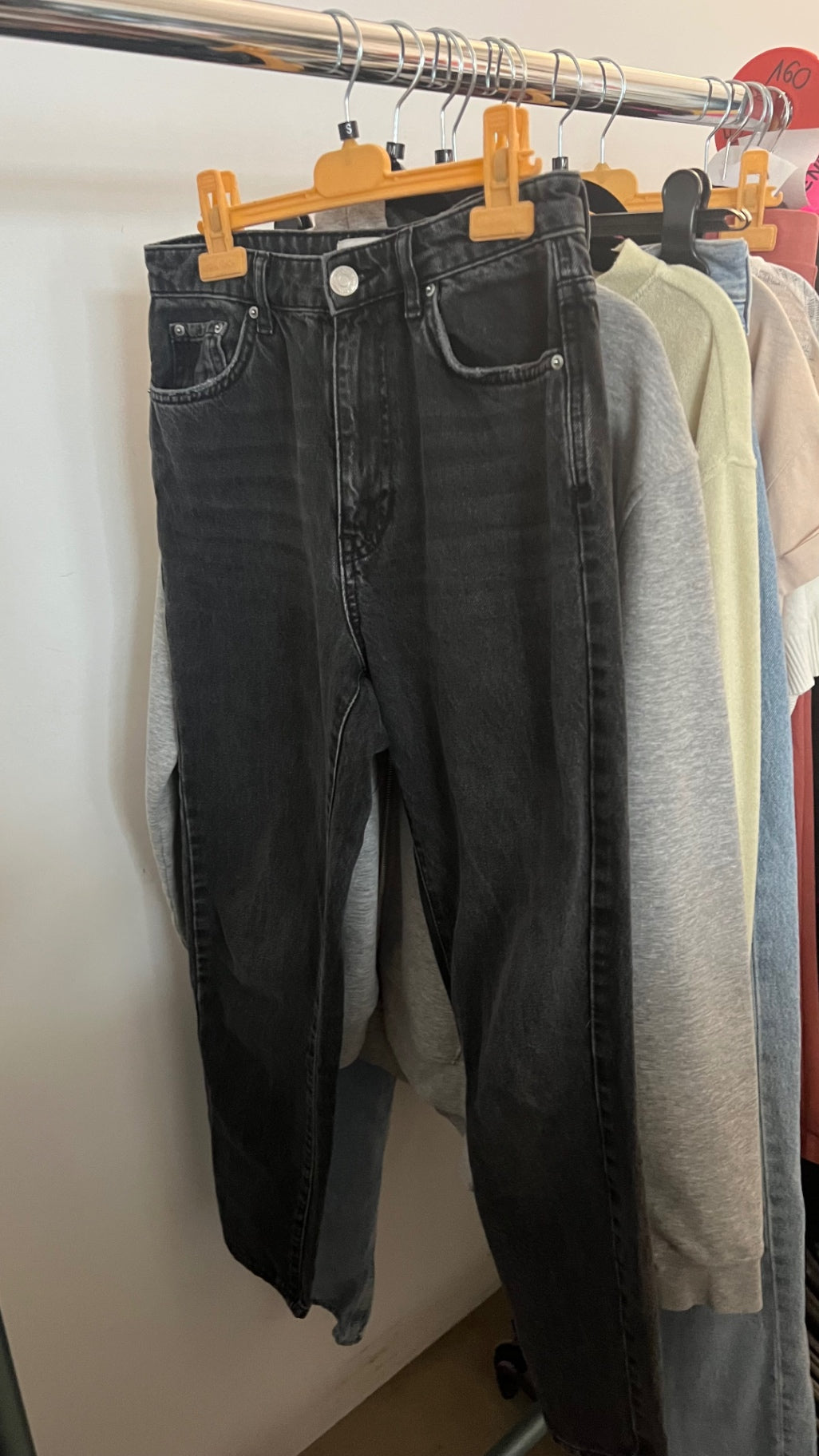 Gina Tricot Jeans Schwarz Gr.: S