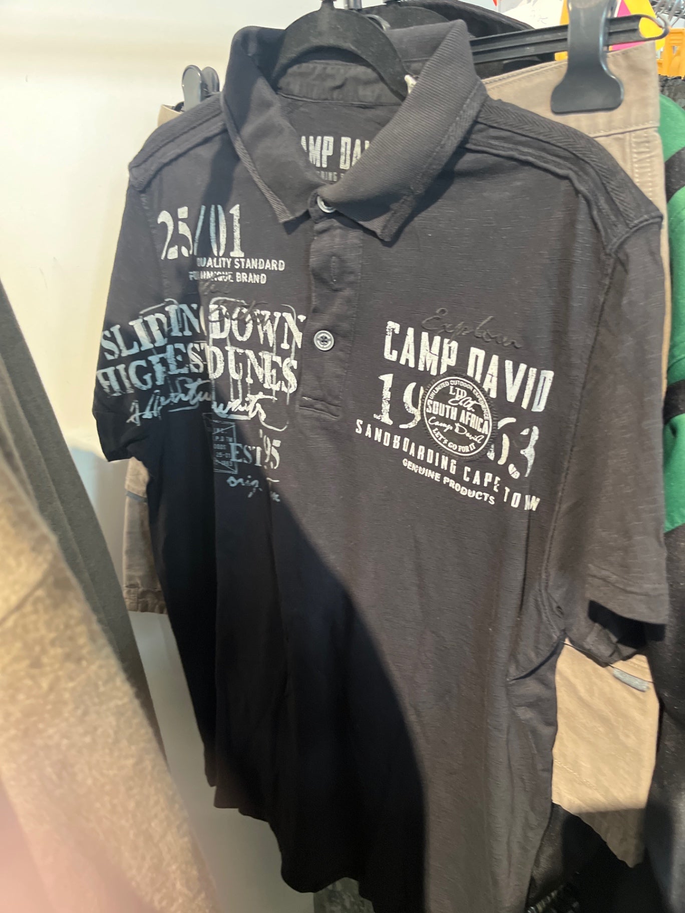 CAMP DAVID Poloshirt Schwarz Gr.: L