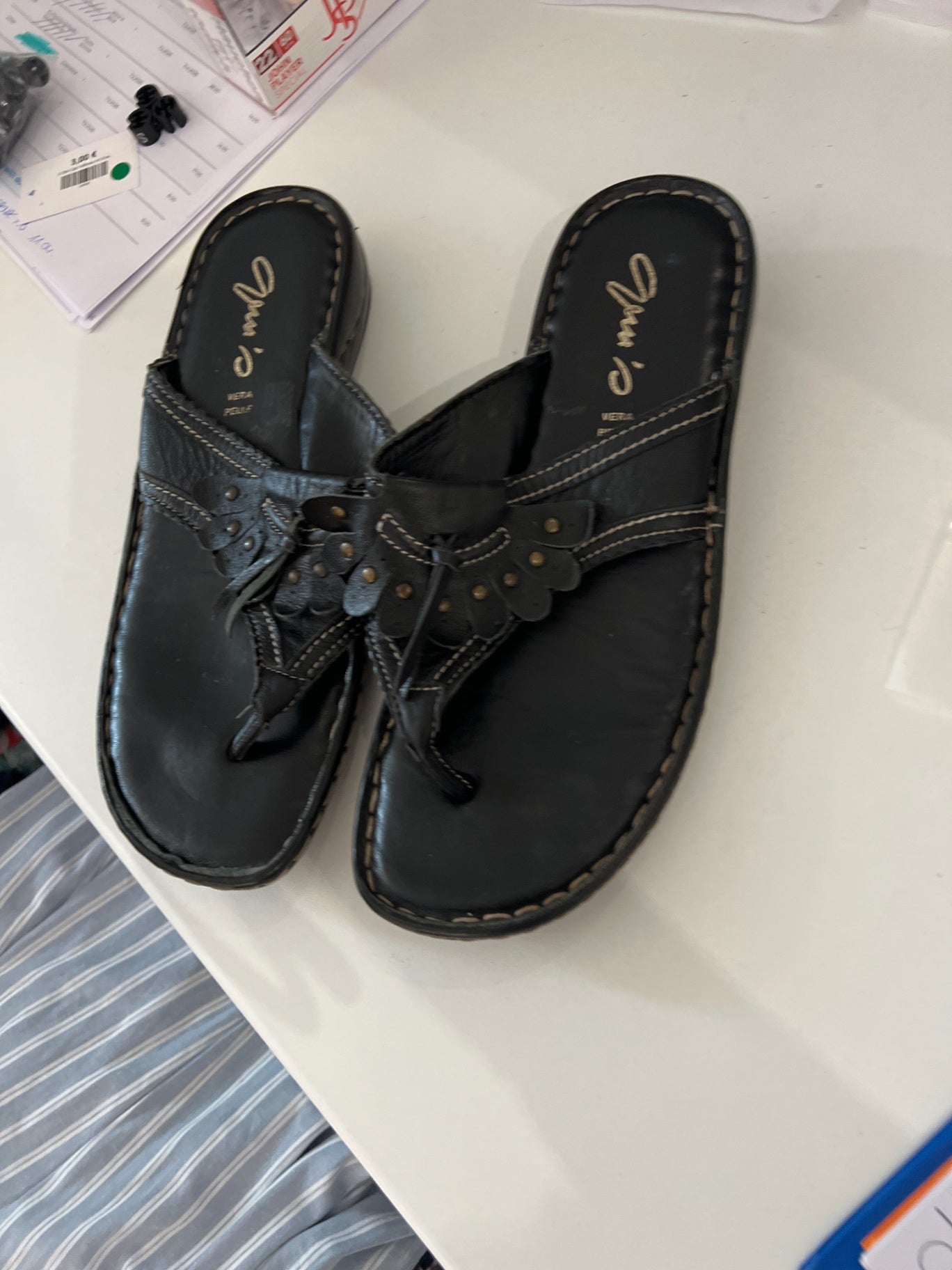 Vera Pelle Sandalen Schwarz Gr.: 38