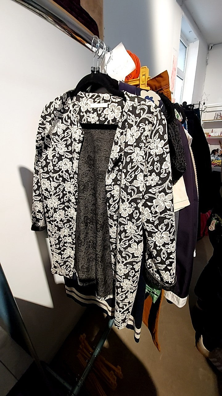Made in Italy Jacke Schwarz/ Weiß Gr.: M