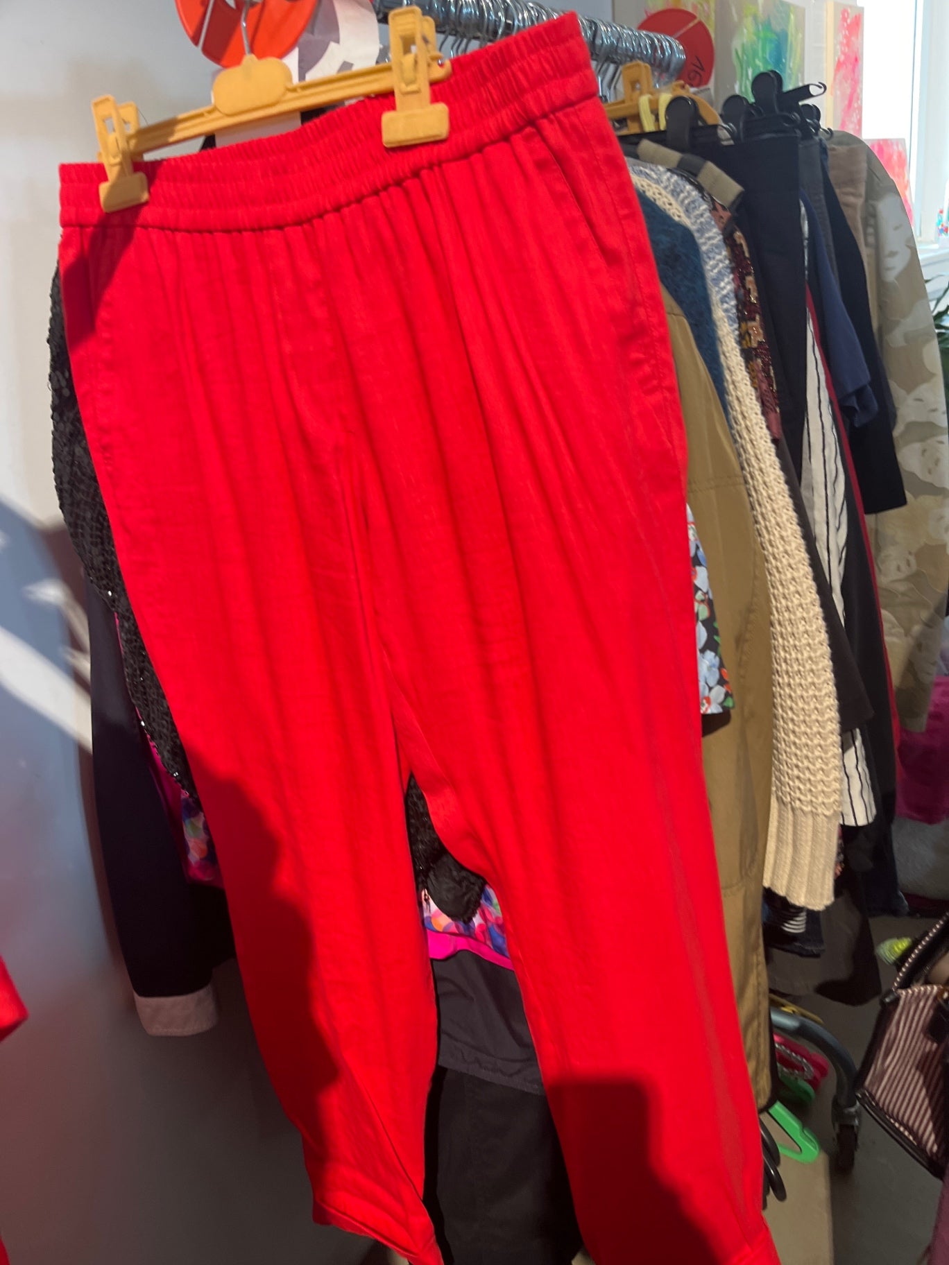 MARCCAIN Leinenhose Rot Gr.: L