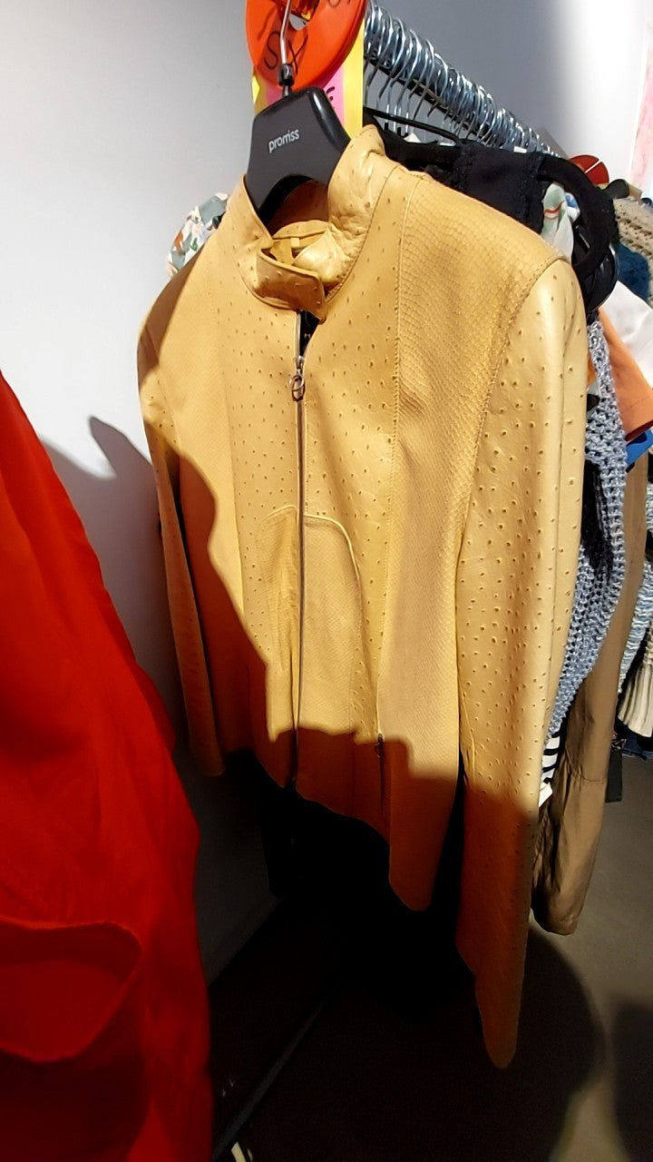 Estrella Lederjacke Gelb Gr.: XXL