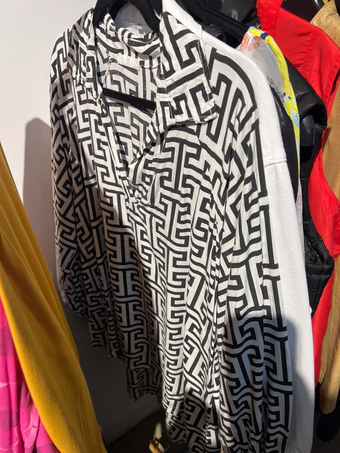 Bluse Weiß und Schwarz Gr.: XL