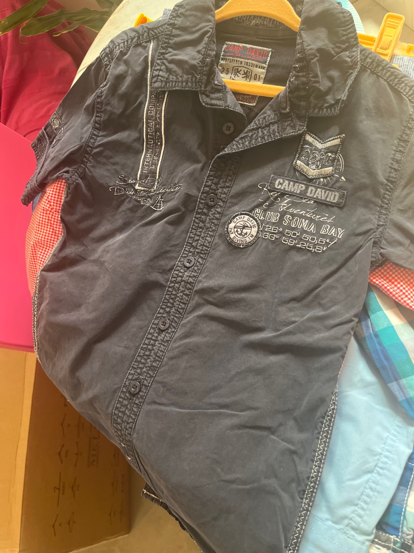 Camp David Hemd Blau Gr.: 122/128