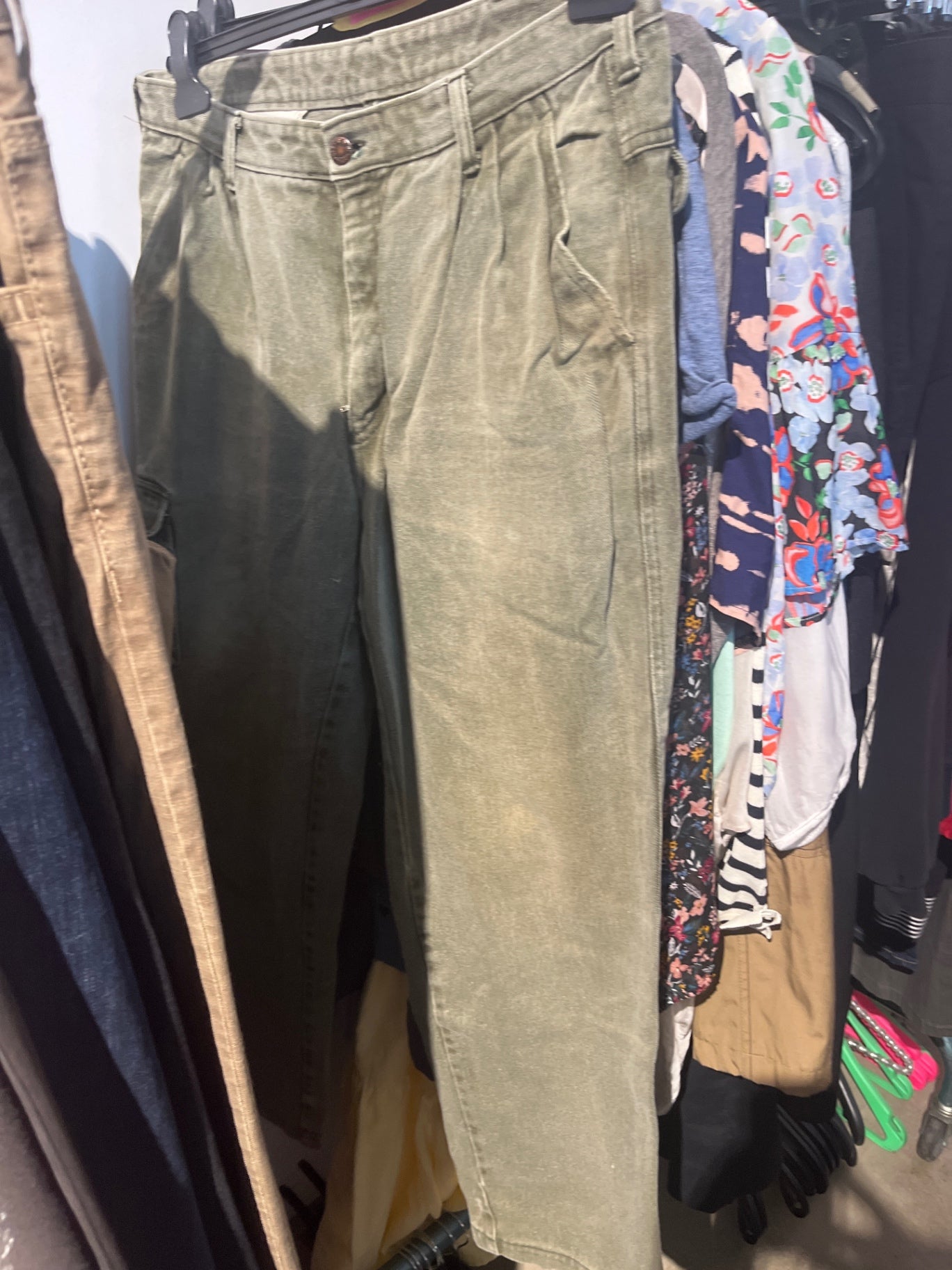 Jeans Olivgrün Gr.: L