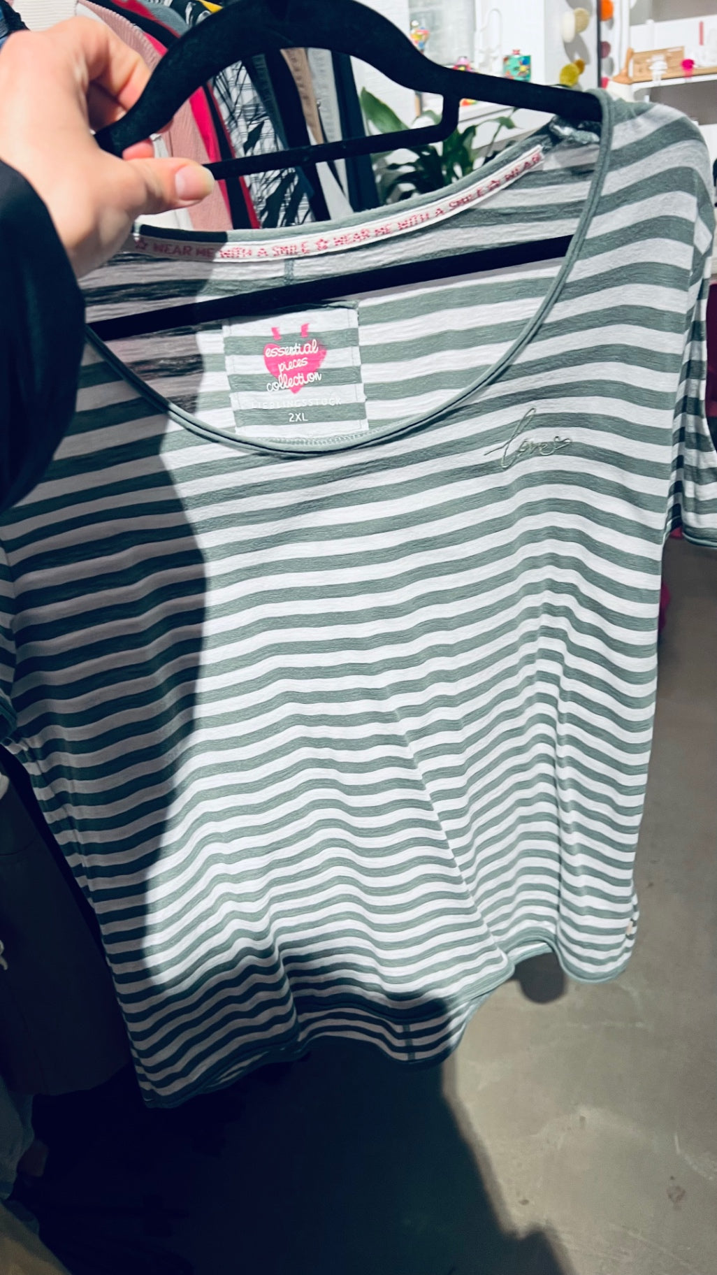 Lieblingsstück T-Shirt Grau Weiß Gr.: XXL