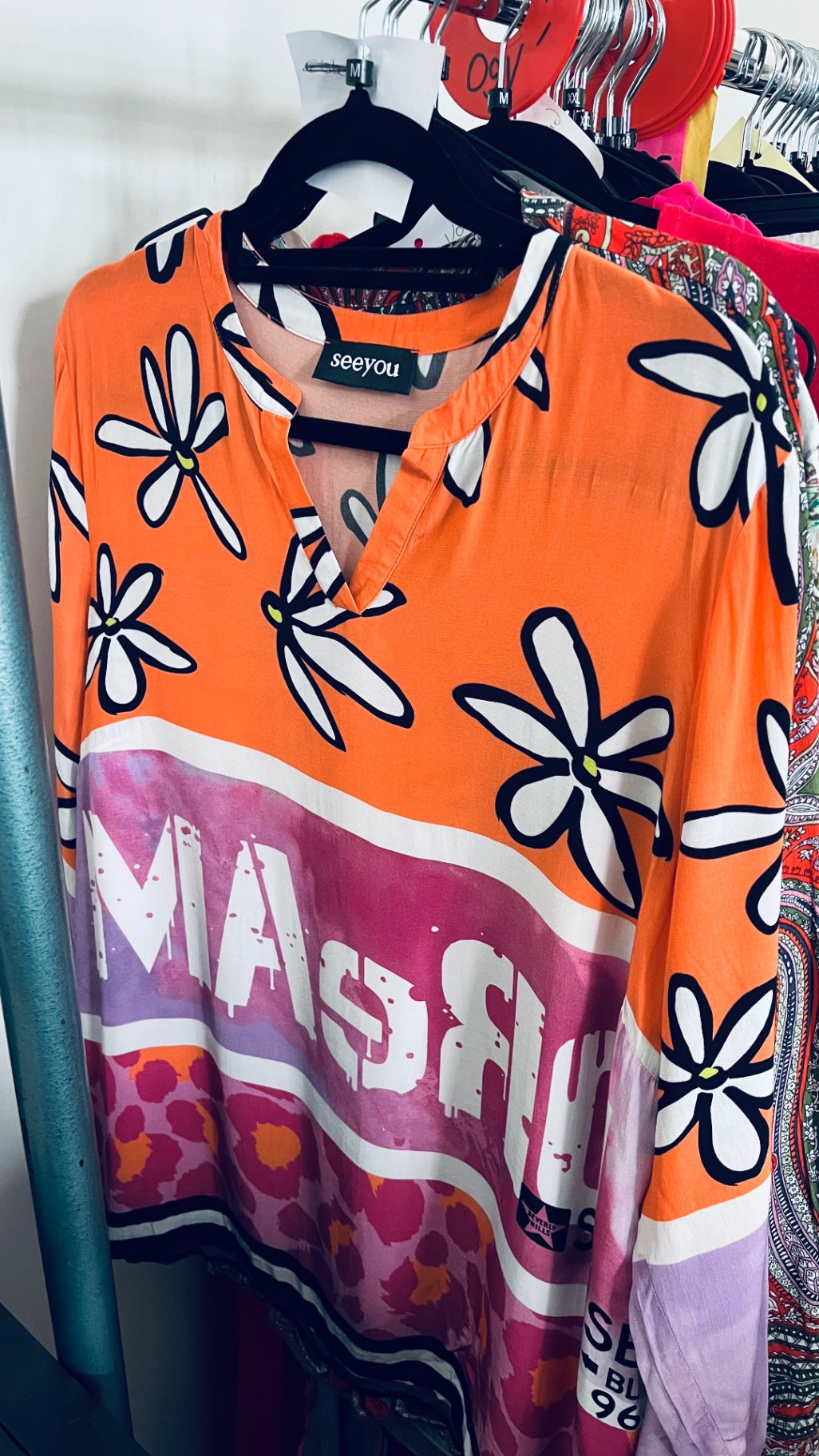 seeyou Bluse Orange Pink Gr.: M