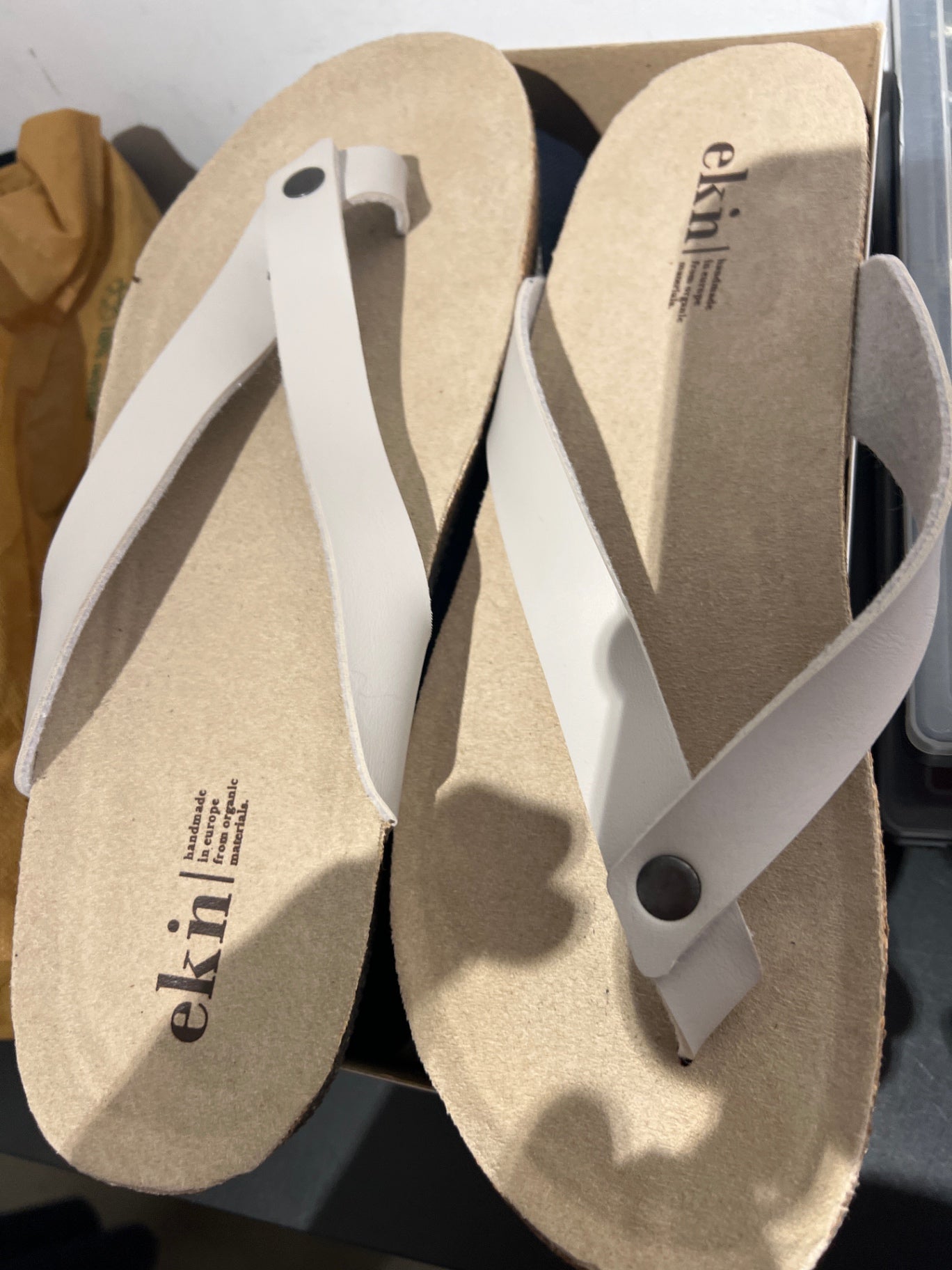 ekin Sandalen Beige/Weiß Gr.: 42