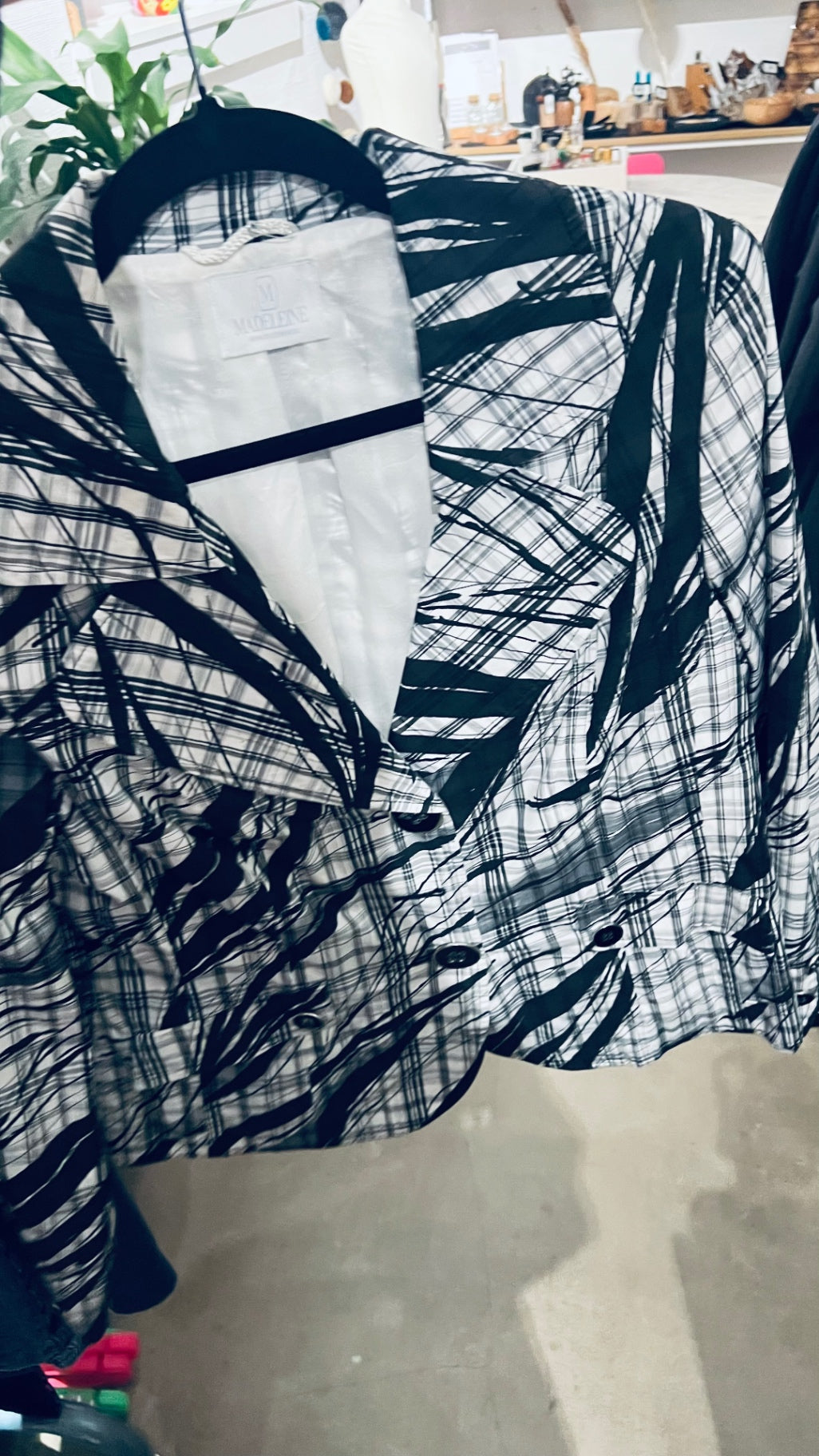 Madeleine Blazer Schwarz und Weiß Gr.: L