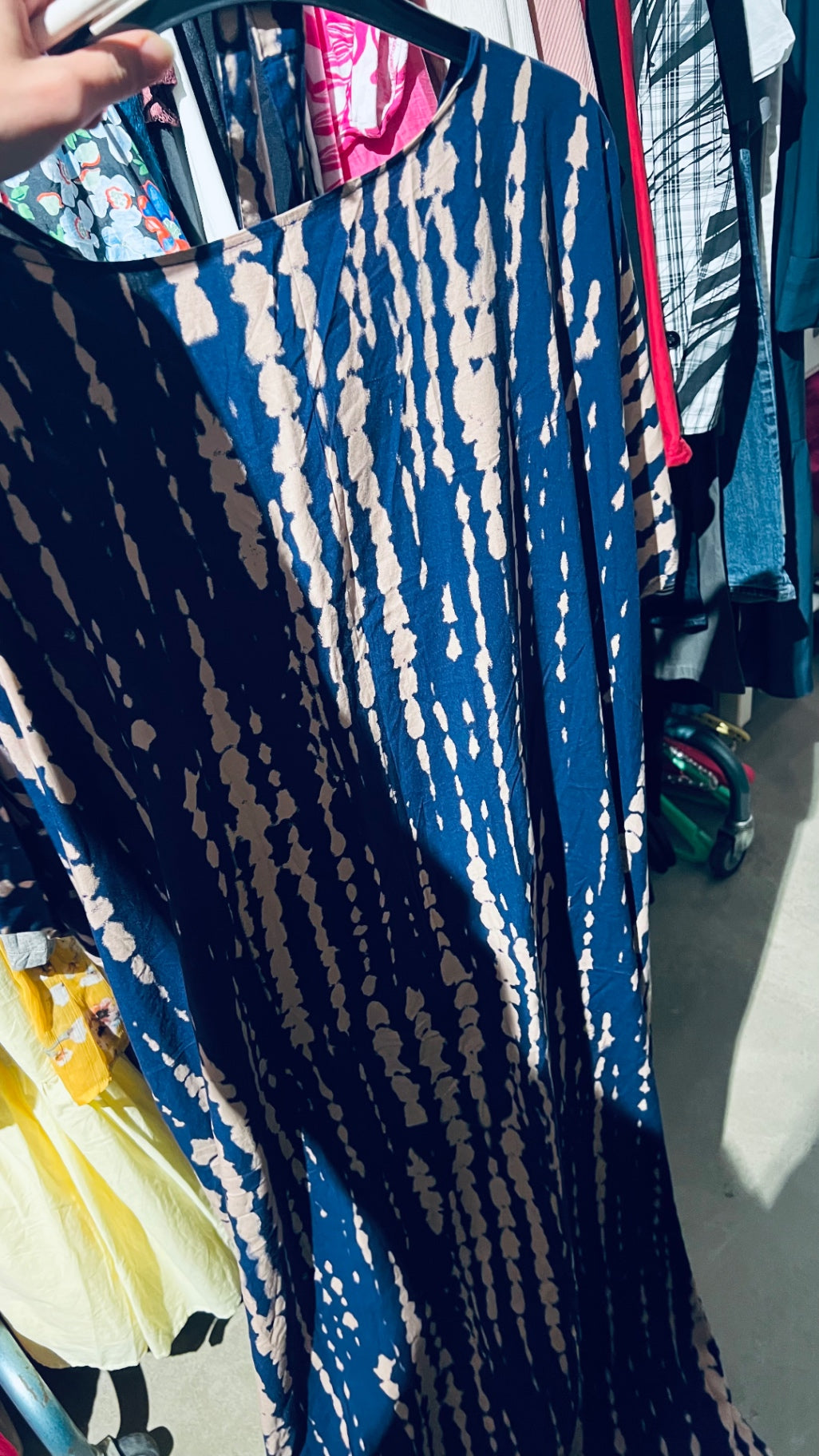 Kleid Blau und Beige Gr.: XXL