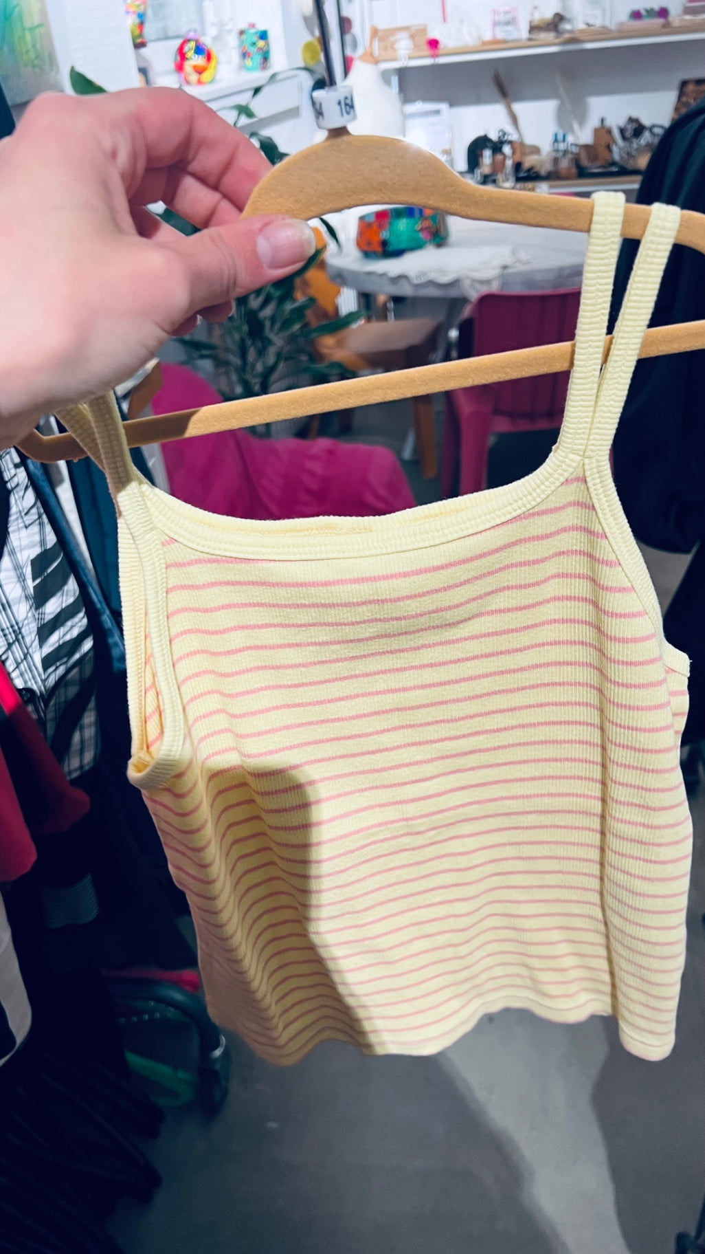 Zara Top Gelb mit rosa Streifen Gr.: 164