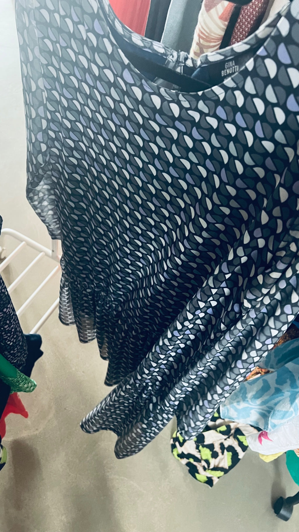 Gina Benotti Blusenkleid Dunkelblau, Weiß Gr.: L
