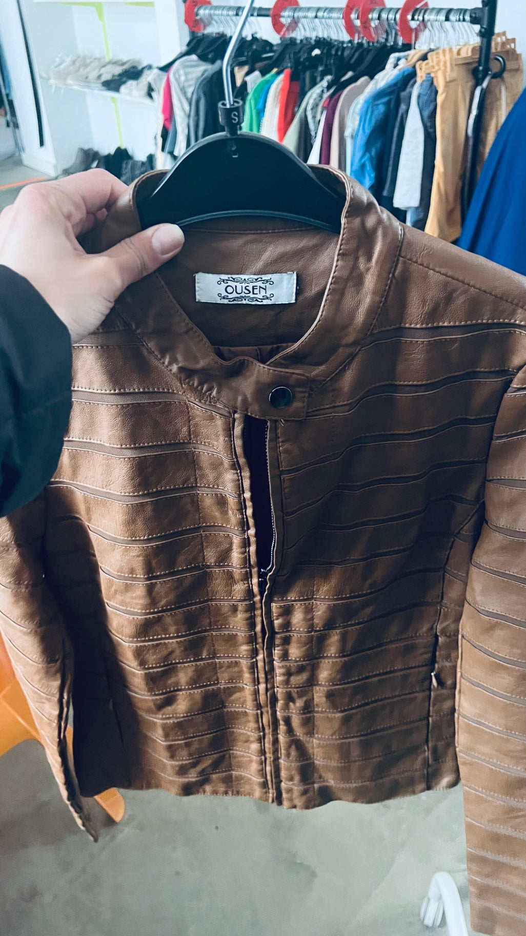 B-WARE(Pellt ab)OUSEN Lederjacke Braun Gr.: S