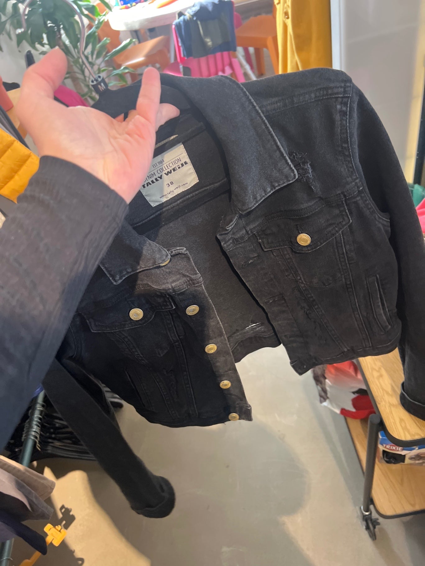 Tally Weijl Jeansjacke Schwarz Gr.: M