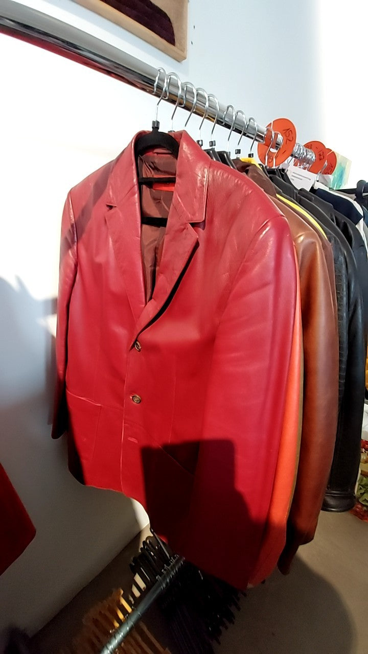Hugo Boss Lederjacke B-Ware Rot Gr.: S