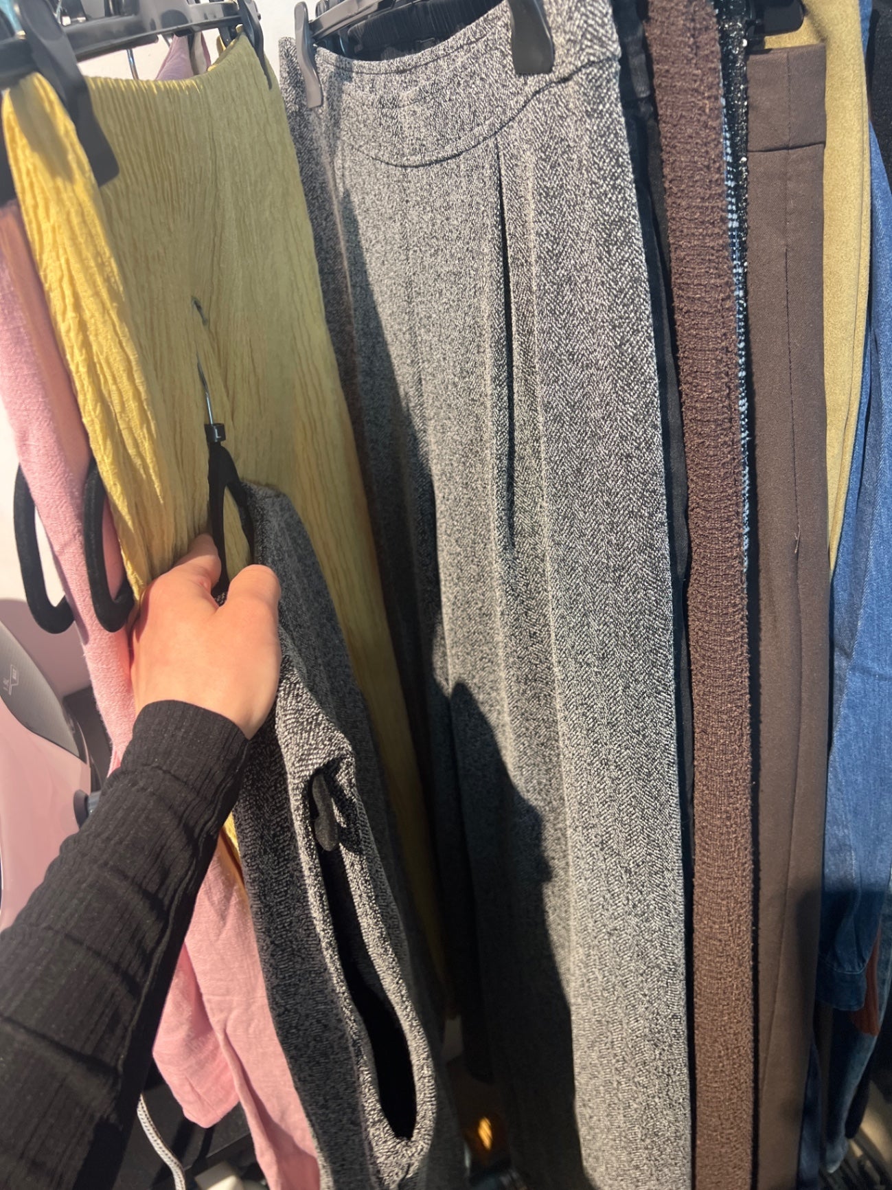 H&M Hose Grau meliert Gr.: L