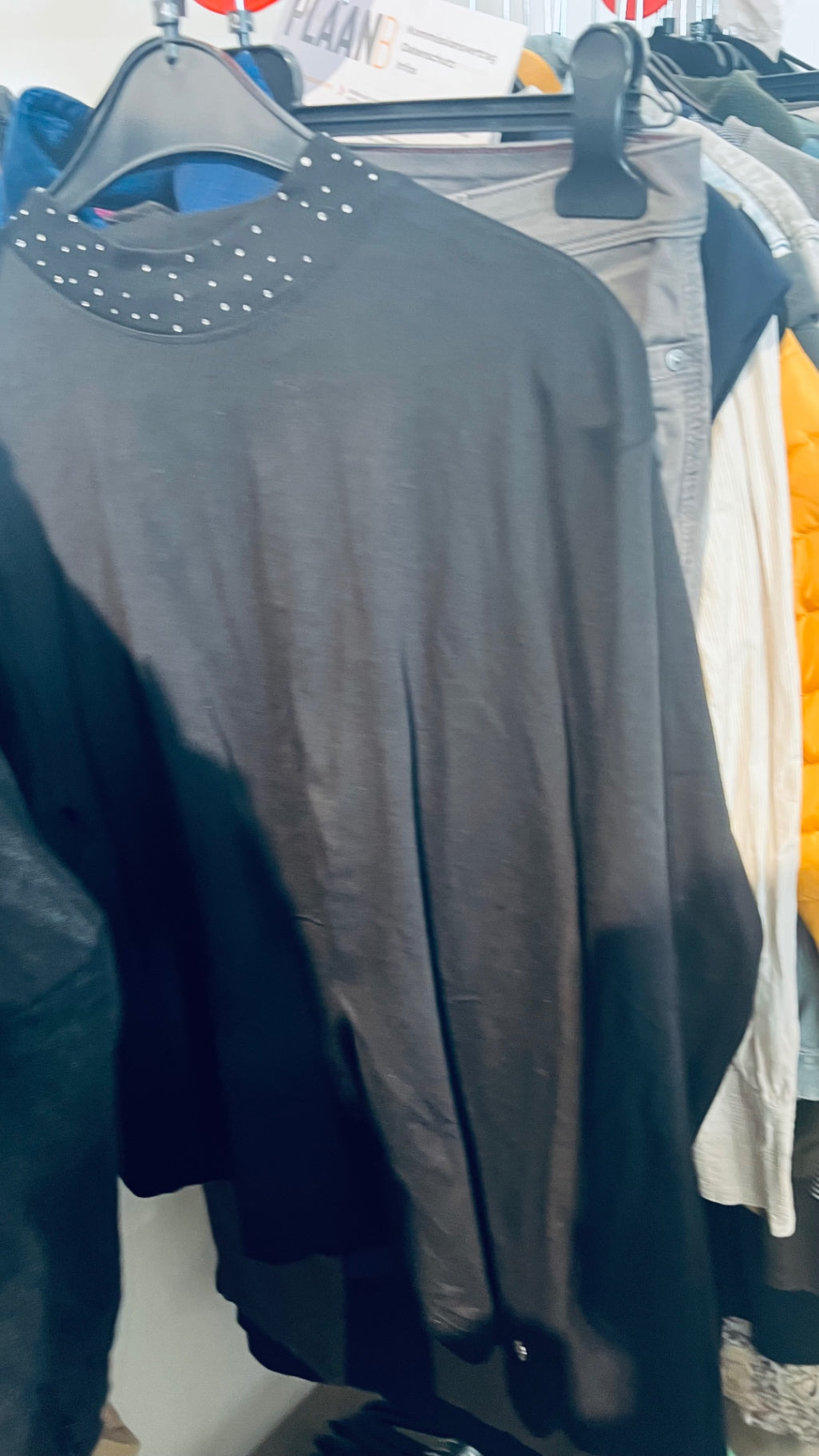 Steilmann Langarmshirt Schwarz Gr.: 48