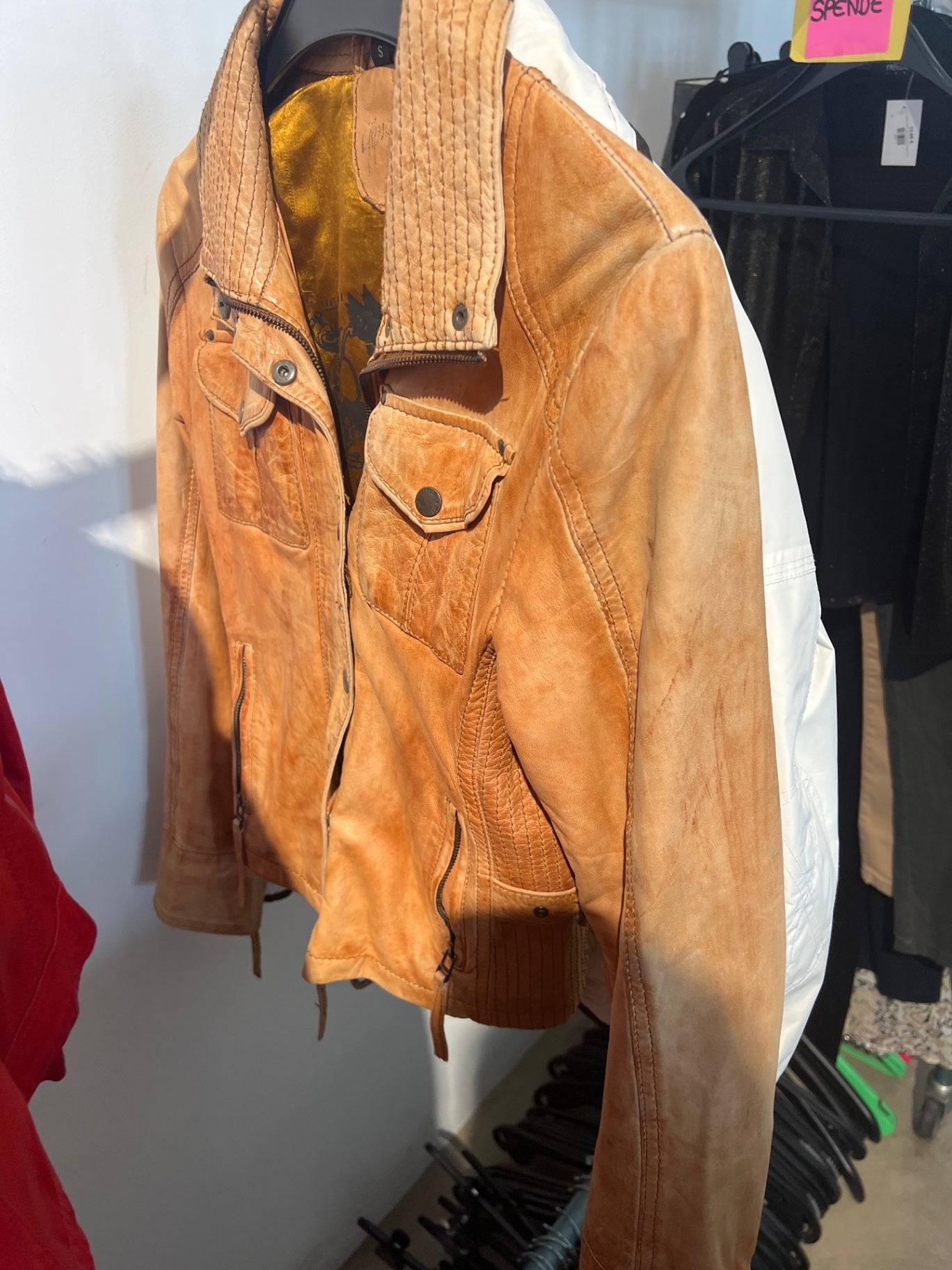 Gipsy Lederjacke Hellbraun Gr.: S