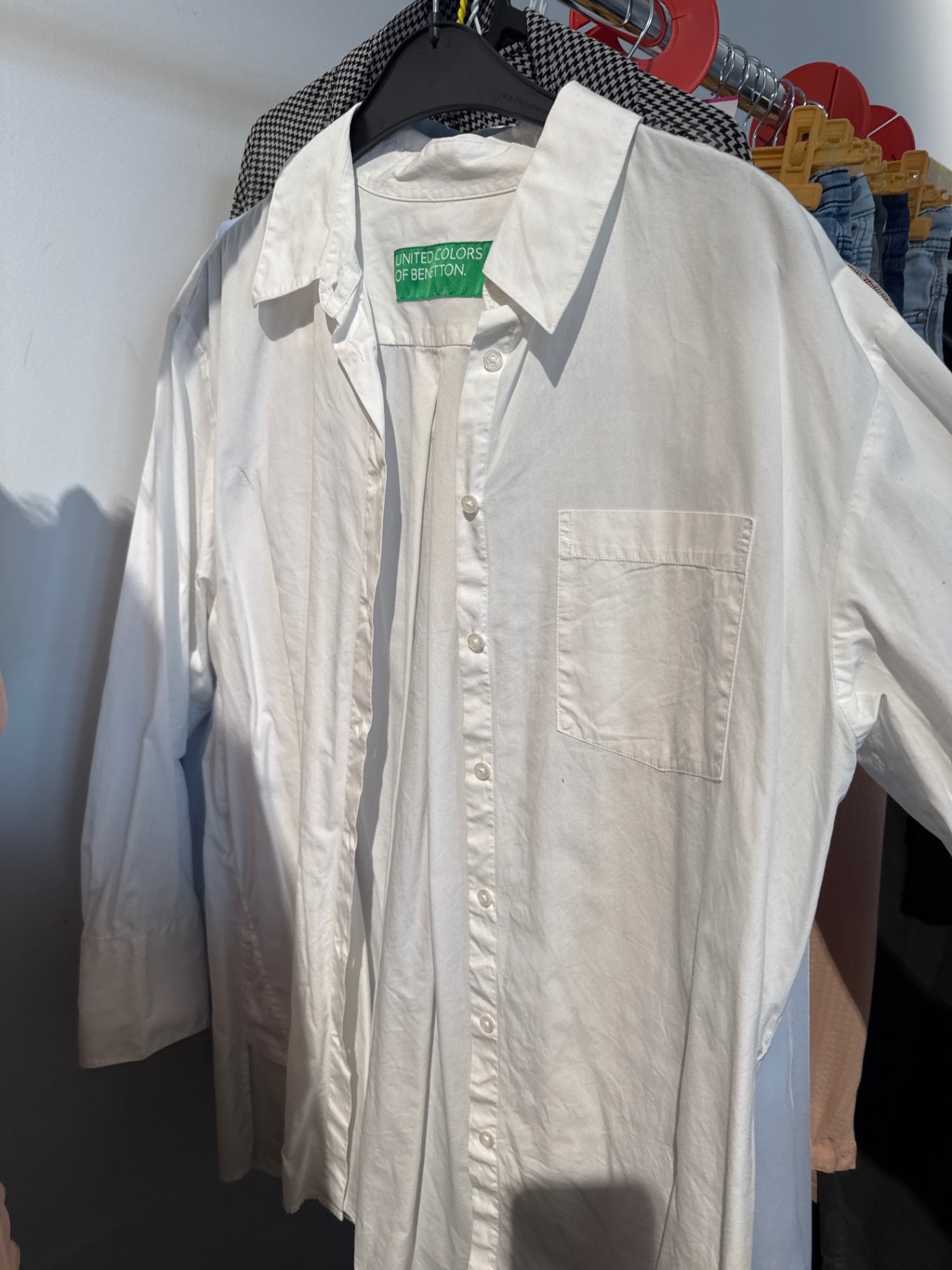 Benetton Hemd Weiss Gr.: M