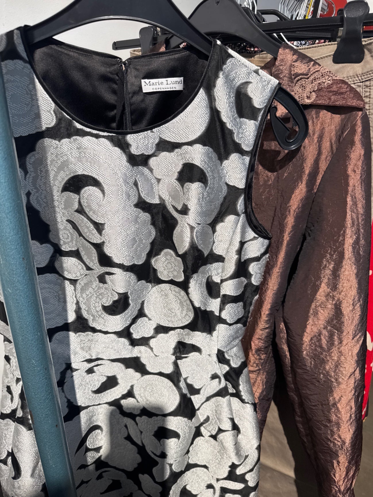 Marie Lund Kleid Schwarz und Silber Gr.: 34