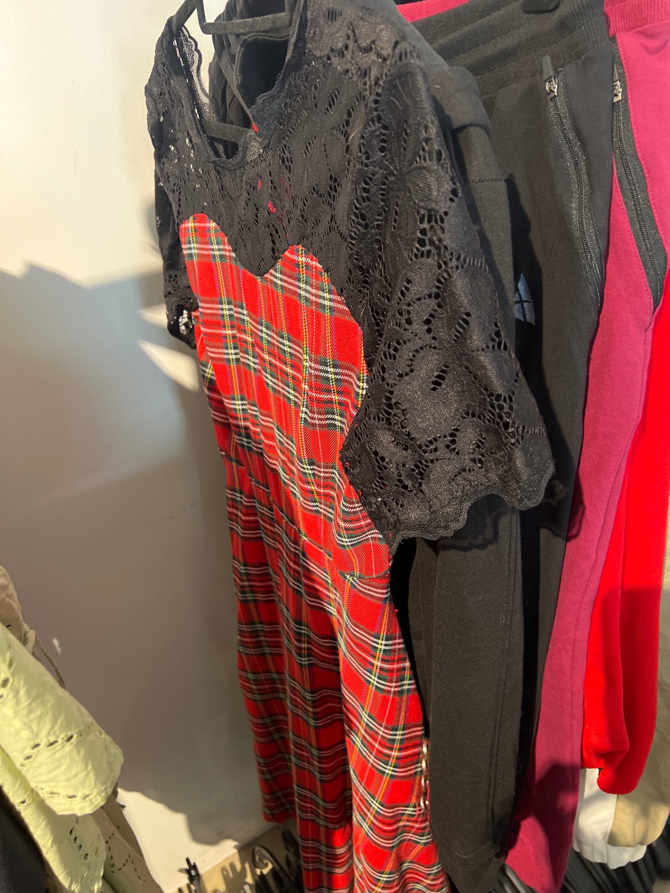 Kleid Rot, Schwarz Gr.: M