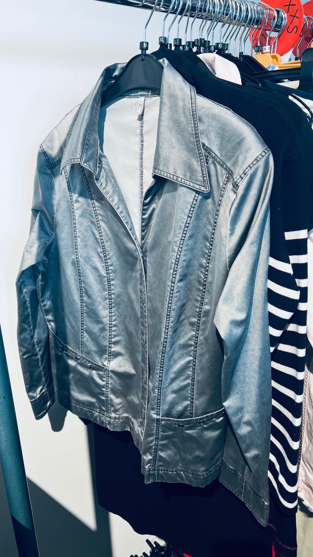 Jacke Silber Gr.: M