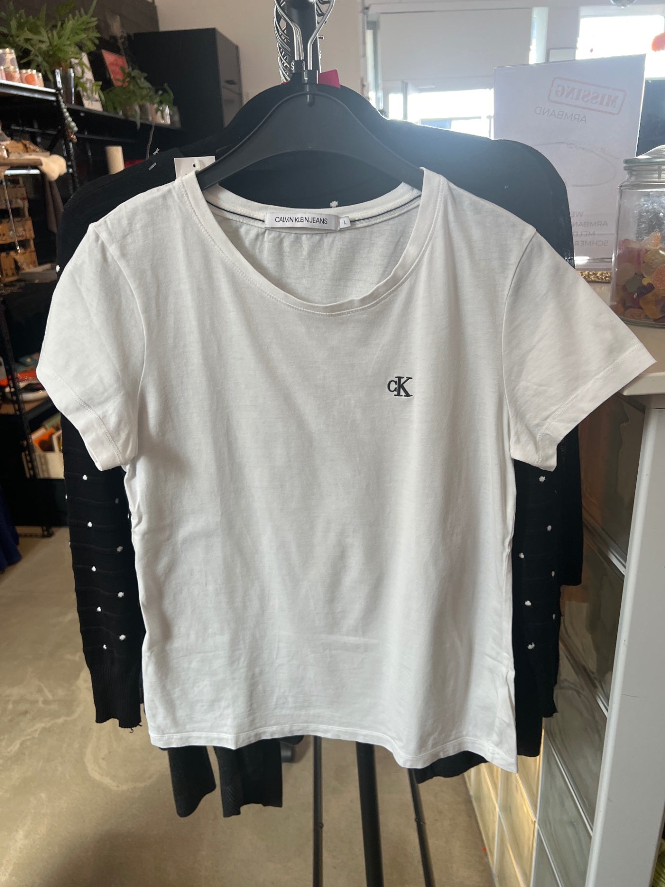 Calvin Klein Jeans T-Shirt Weiß Gr.: L