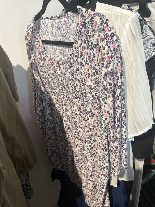 Bluse Bunt (mit floralem Muster) Gr.: XL