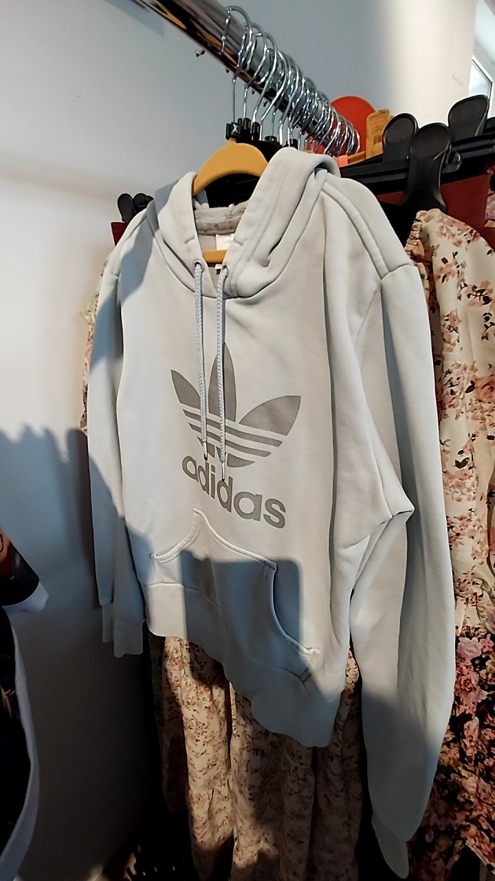 adidas Hoodie Hellblau Gr.: XS